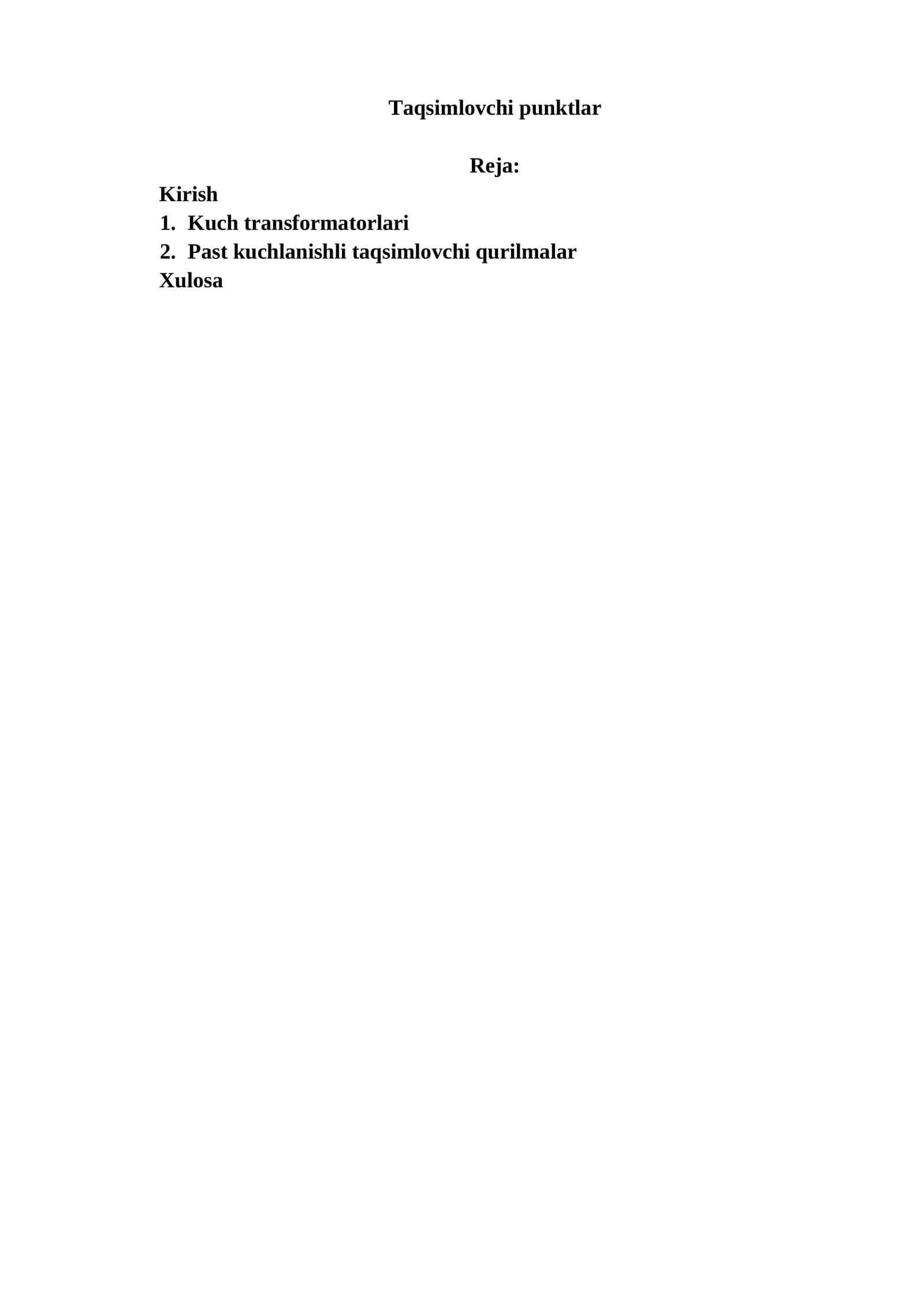 Taqsimlovchi punktlar