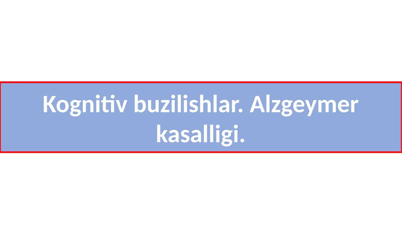 Alzgeymer kasalligi