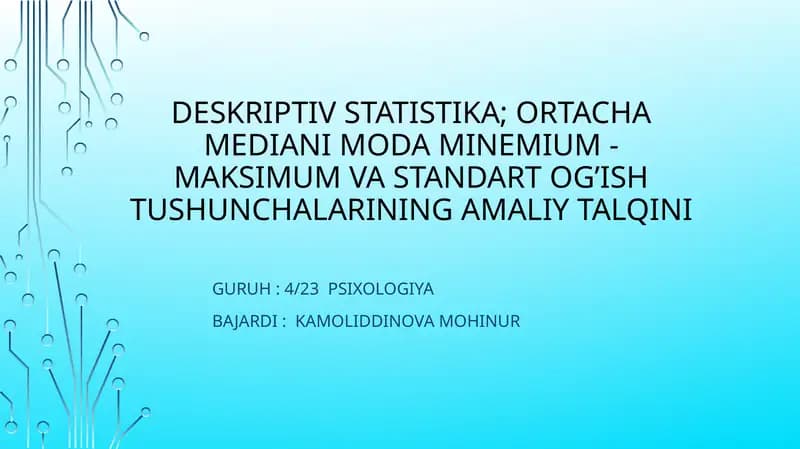 Deskriptiv statistika