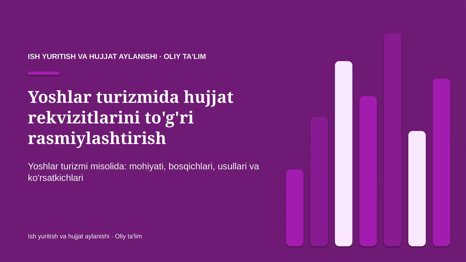 yoshlar turizmida hujjat rekvizitlarini to'g'ri rasmiylashtirish 2360