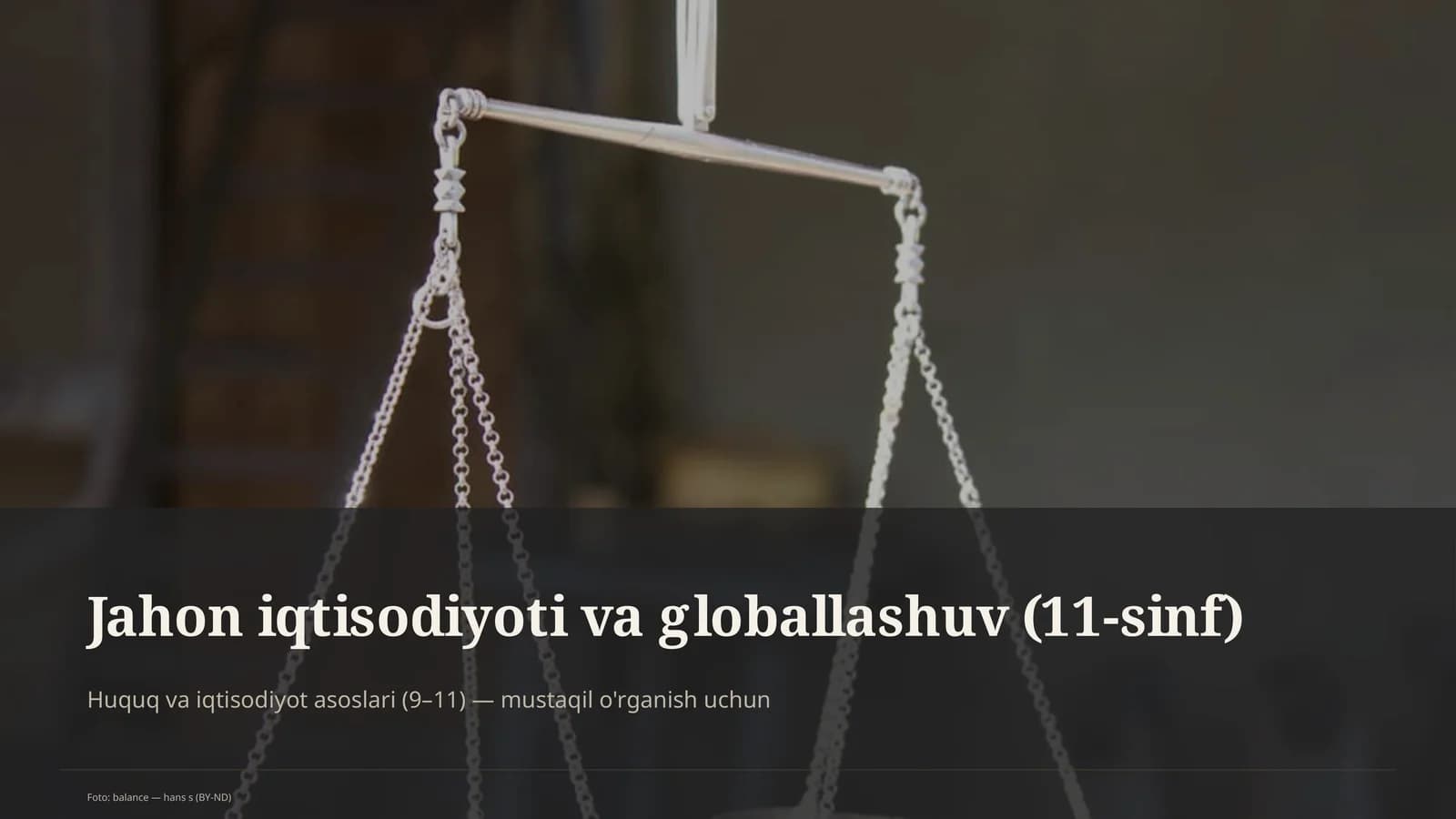 Huquq va iqtisodiyot asoslari (9–11)