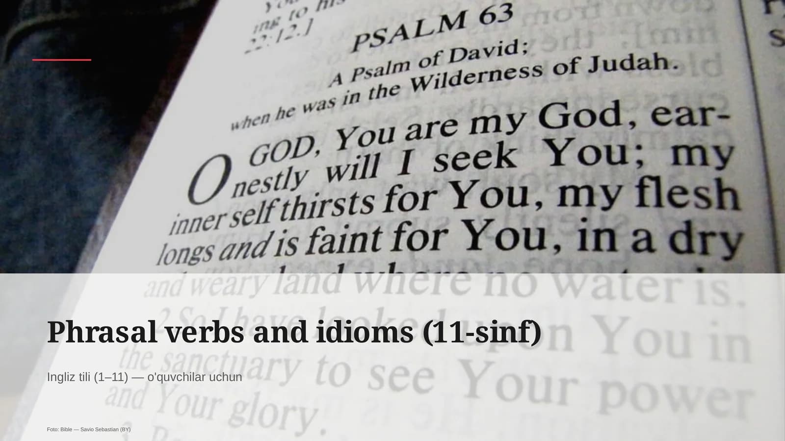 Phrasal verbs and idioms (11-sinf)