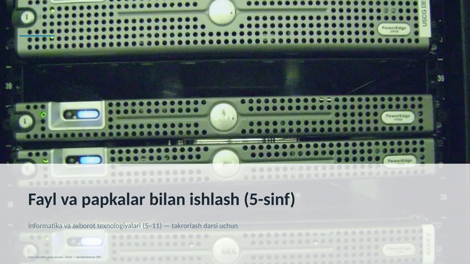 Fayl va papkalar bilan ishlash (5-sinf)