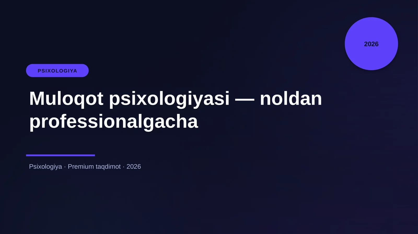 Muloqot psixologiyasi — noldan professionalgacha