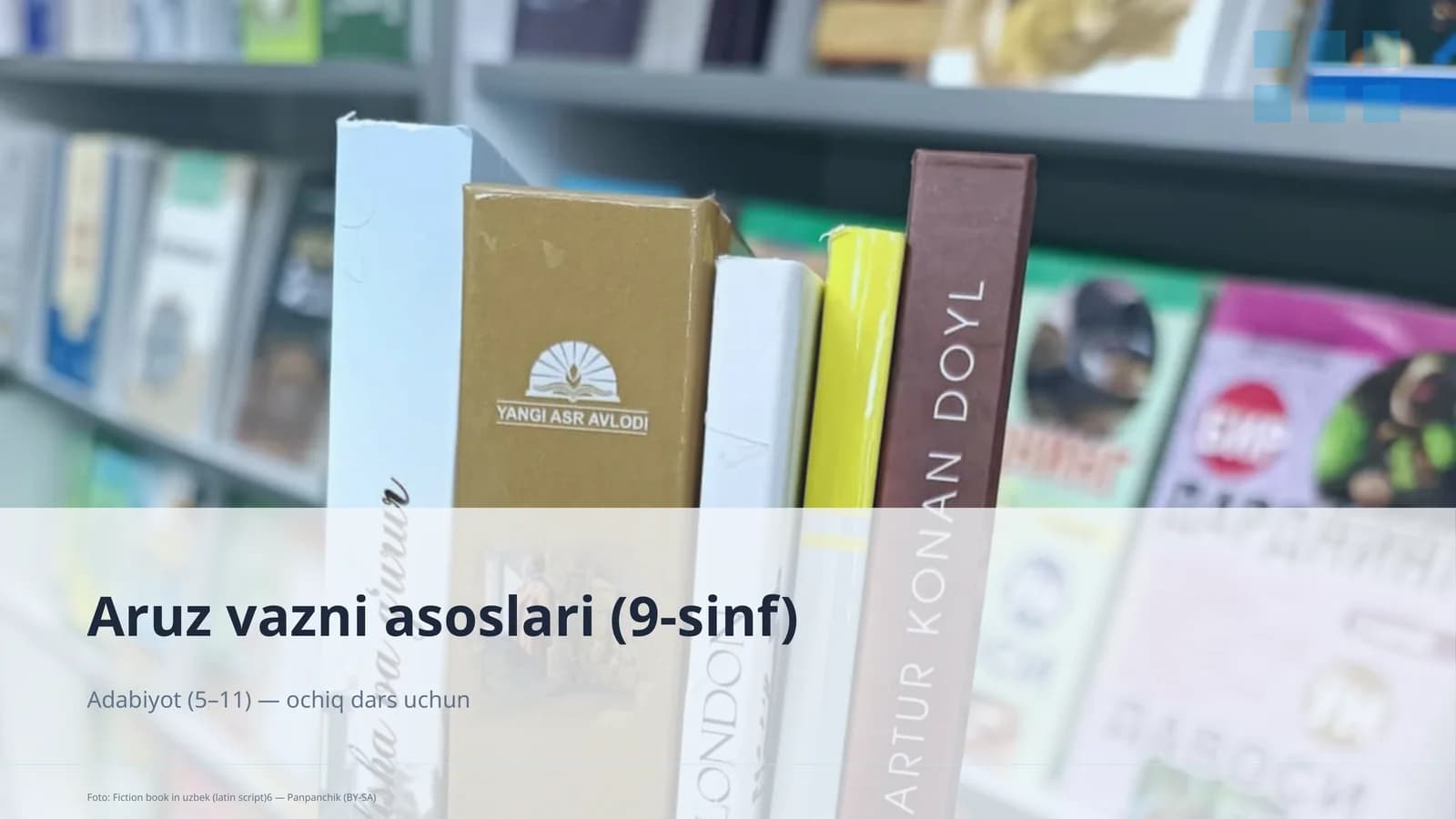 Aruz vazni asoslari (9-sinf)