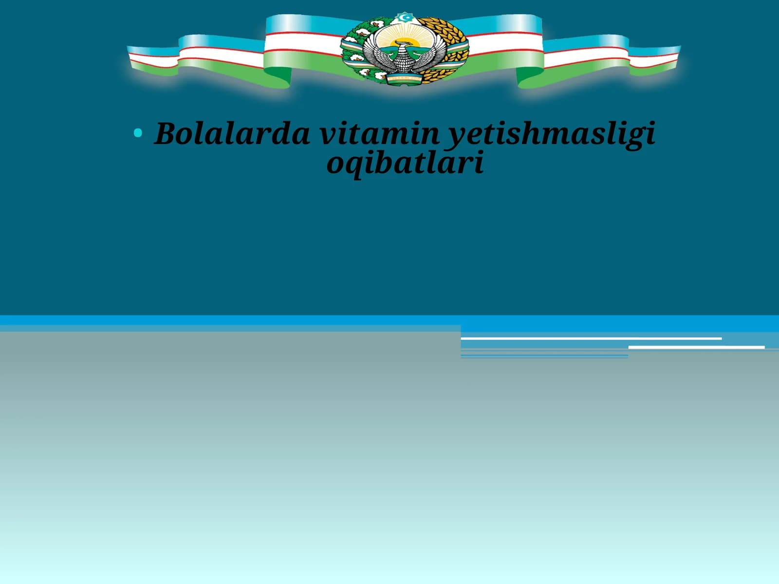 Bolalardavitaminyetishmasligioqibatlari