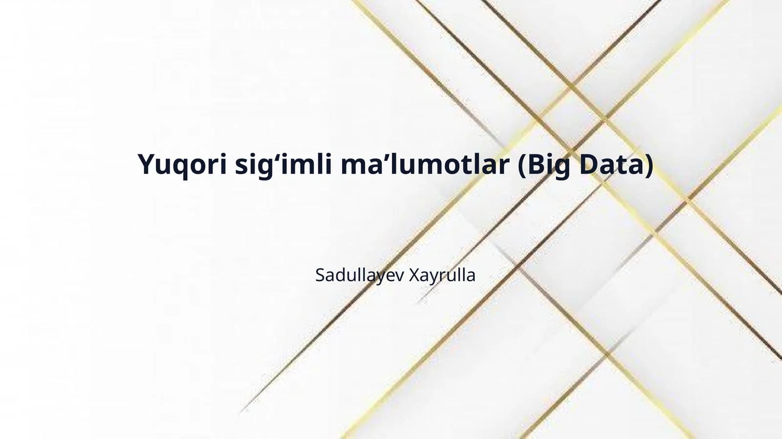 Yuqori sigʻimli maʼlumotlar (Big Data)