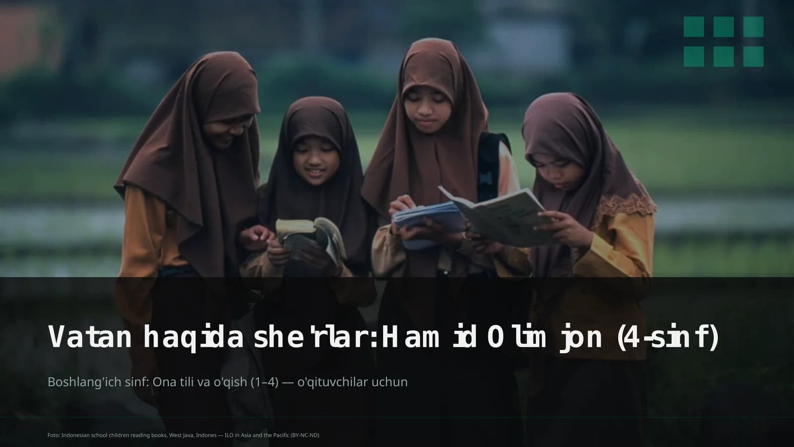 Boshlang'ich sinf: Ona tili va o'qish (1–