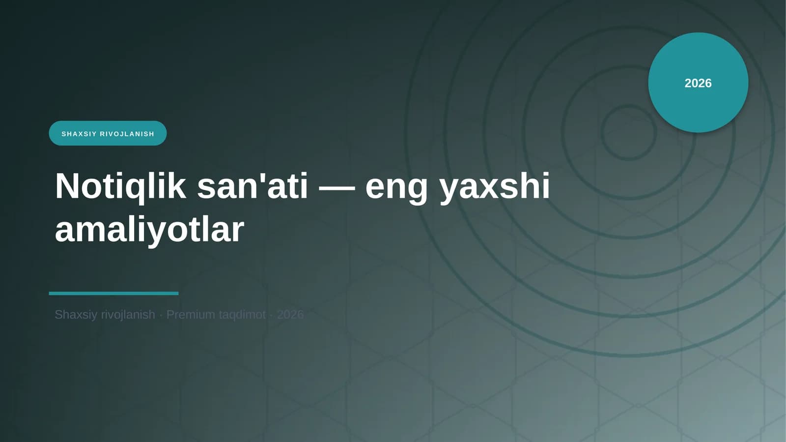 Notiqlik san'ati — eng yaxshi amaliyotlar