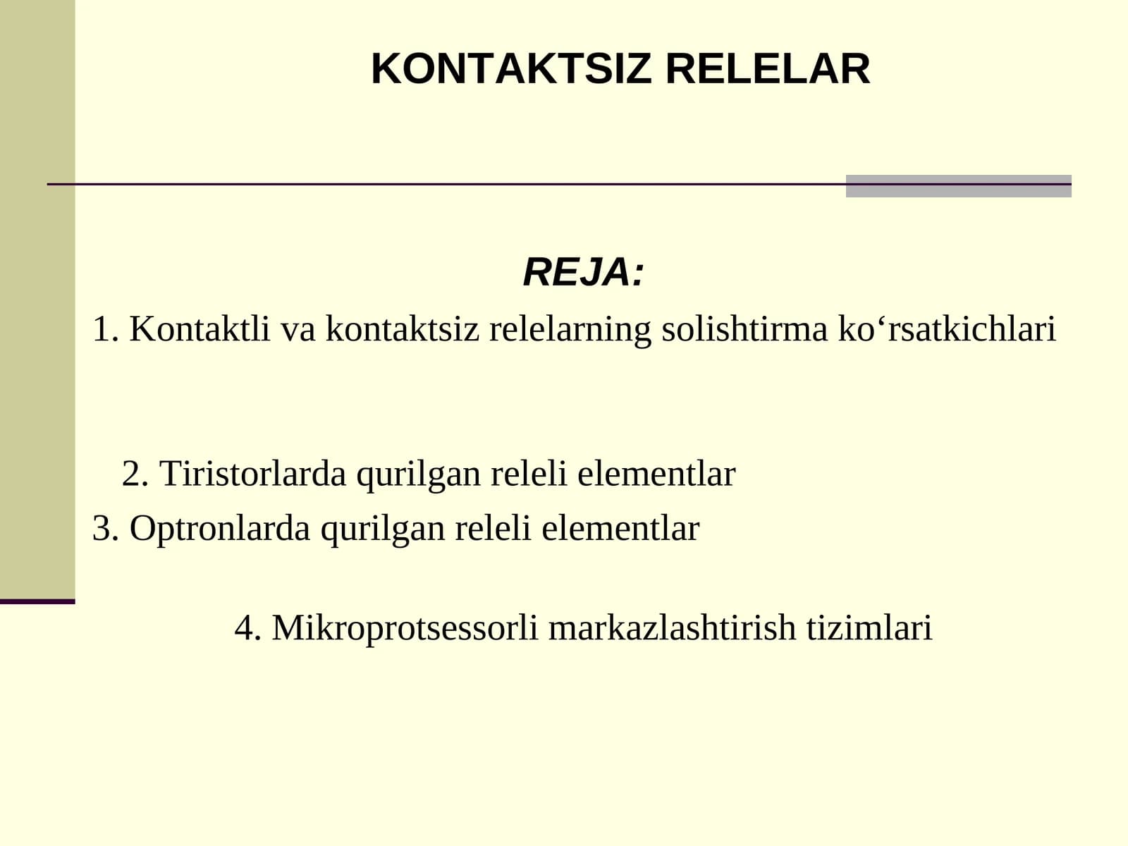 Kontaktsiz Relelar
