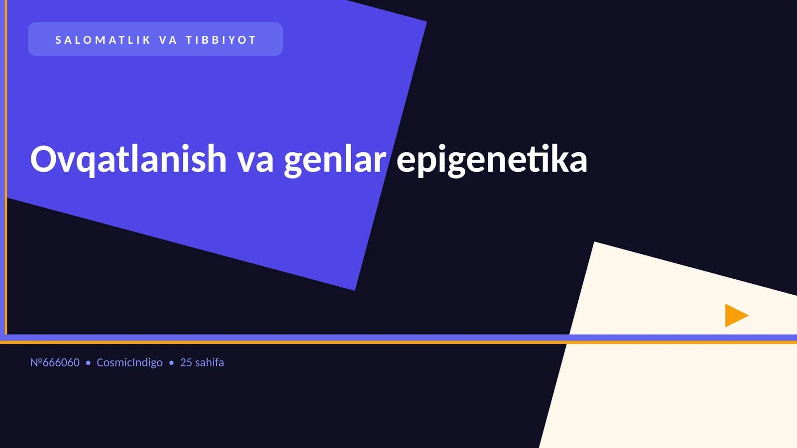 Ovqatlanish va genlar epigenetika