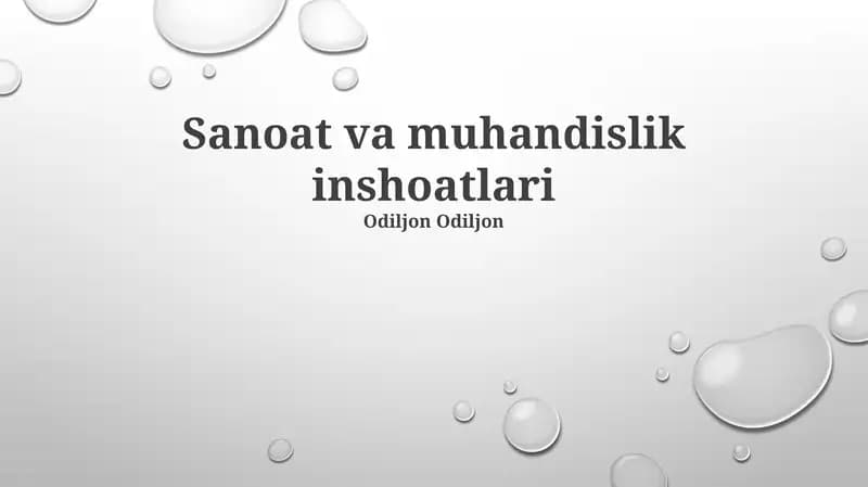 Sanoat va muhandislik inshoatlari