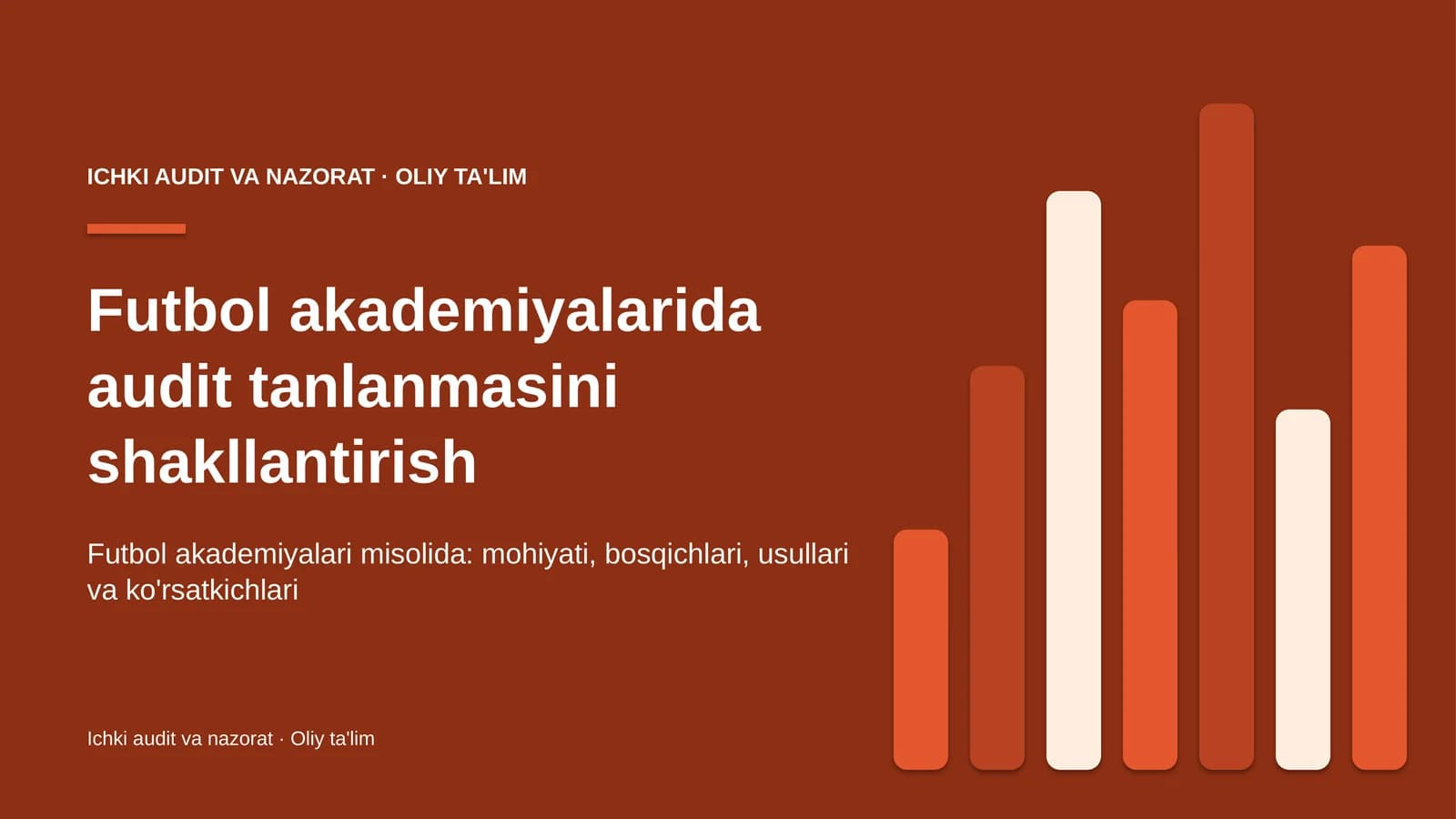 futbol akademiyalarida audit tanlanmasini shakllantirish 1997