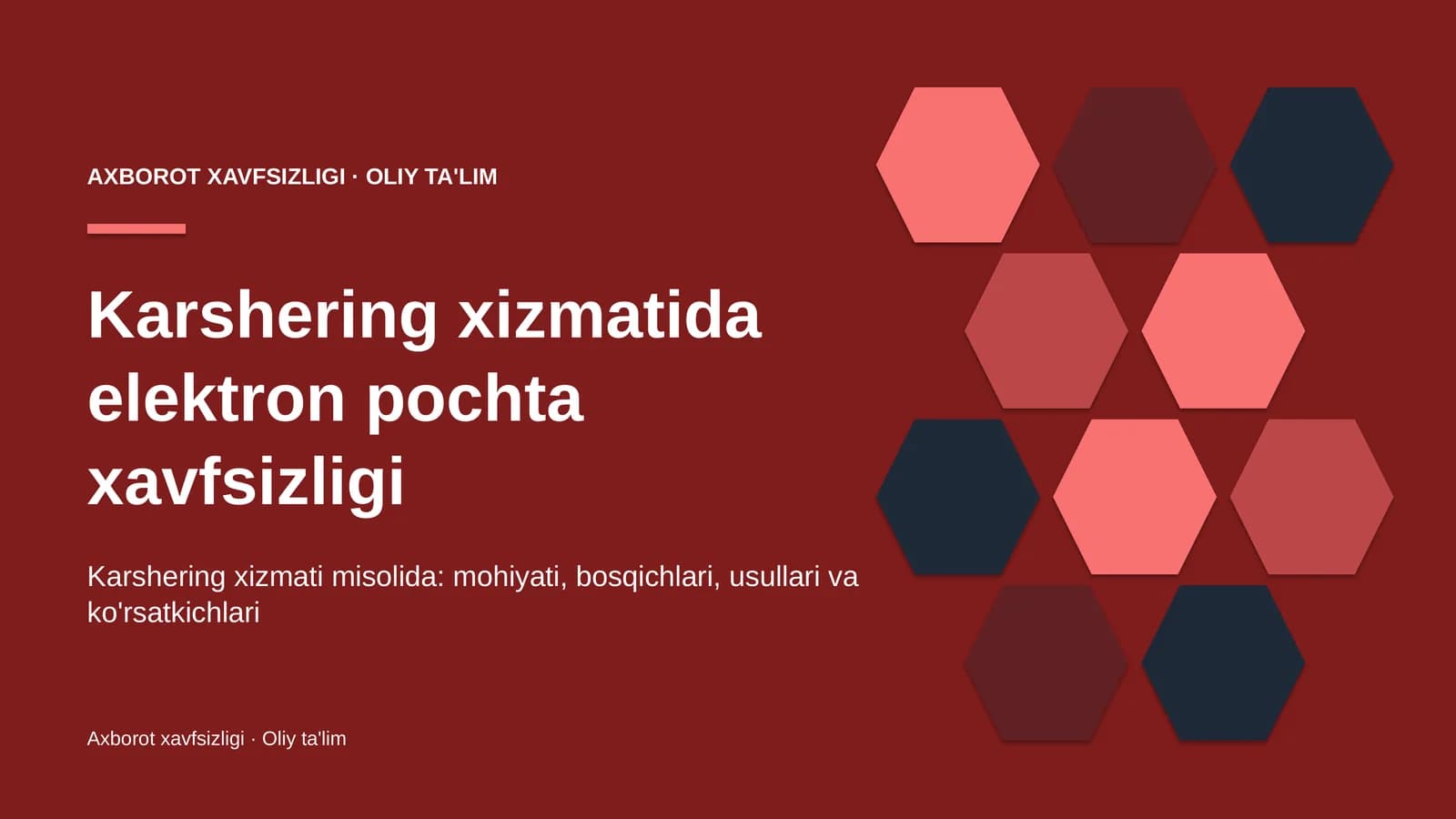 Karshering xizmatida elektron pochta xavfsizligi