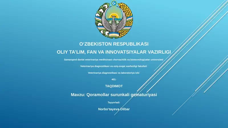 Qoramollar surunkali gematuriyasi