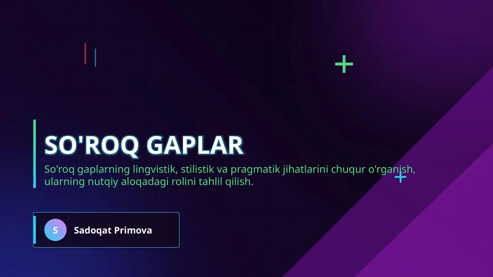 So'roq gaplar