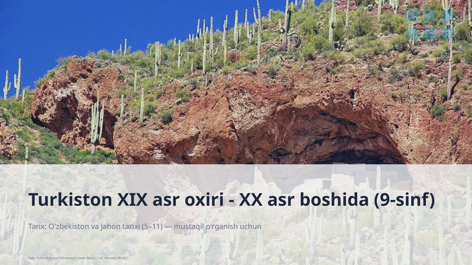 Turkiston XIX asr oxiri - XX asr boshida (9-sinf)