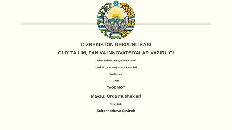 Orqa mushaklari