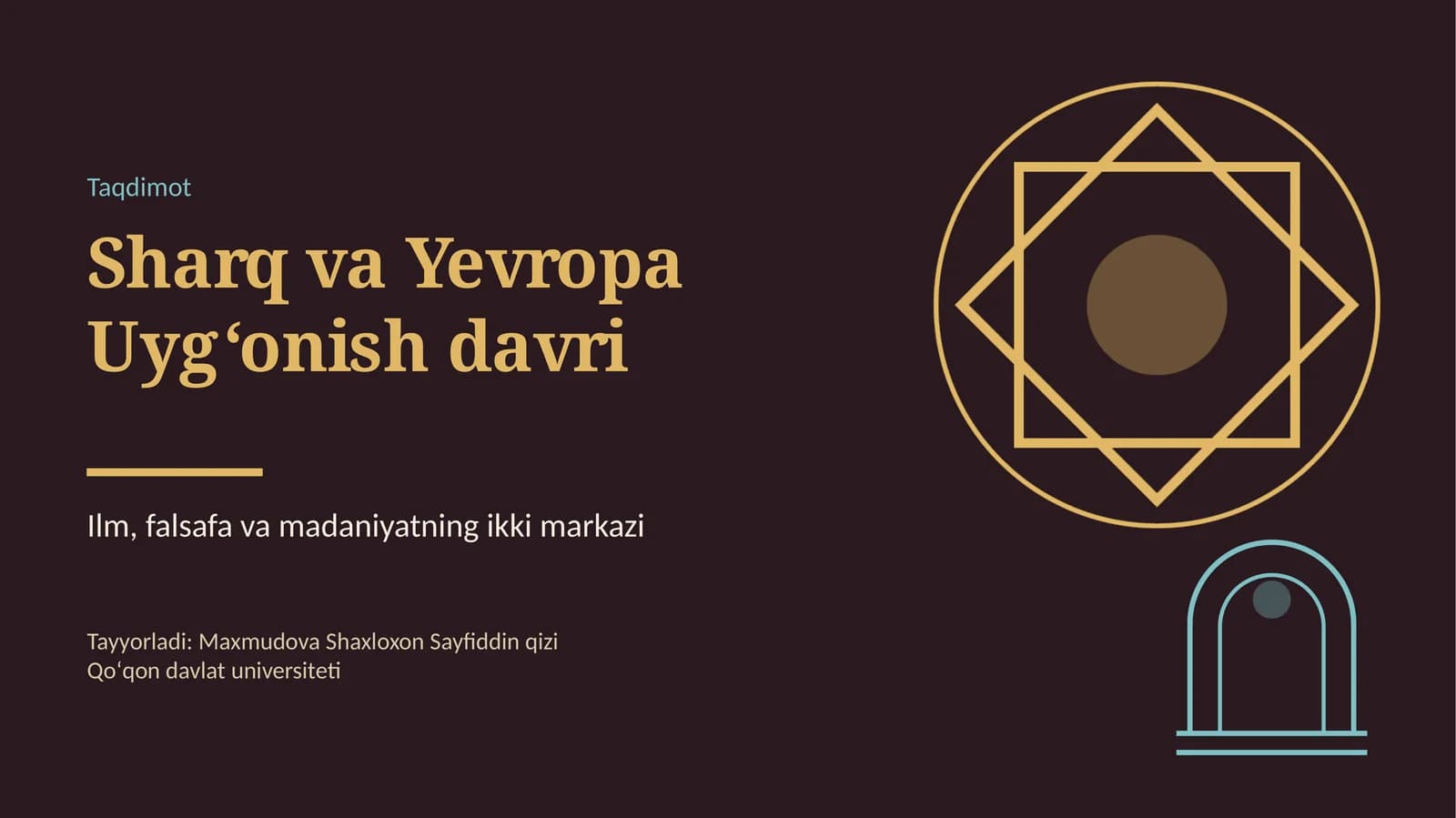 Sharq_va_Yevropa_Uygonish_davri