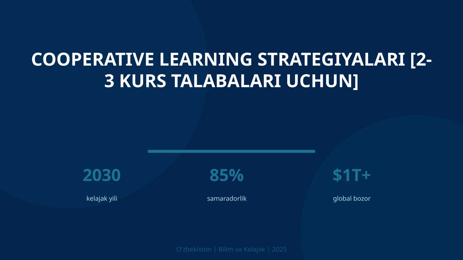 Cooperative learning strategiyalari [2-3 kurs talabalari uchun]