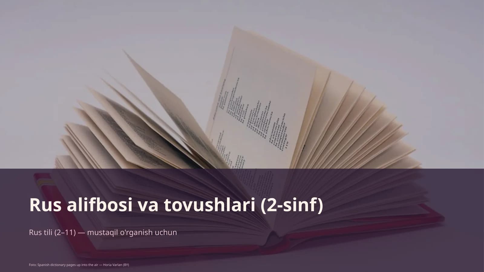 Rus alifbosi va tovushlari (2-sinf)