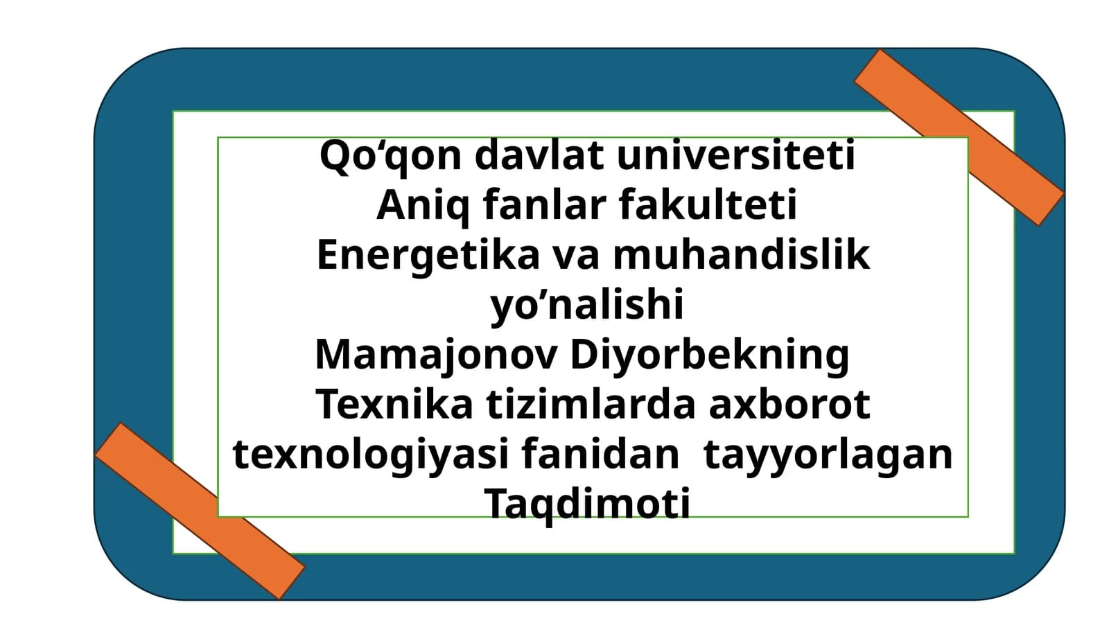 Energetika va muhandisligi