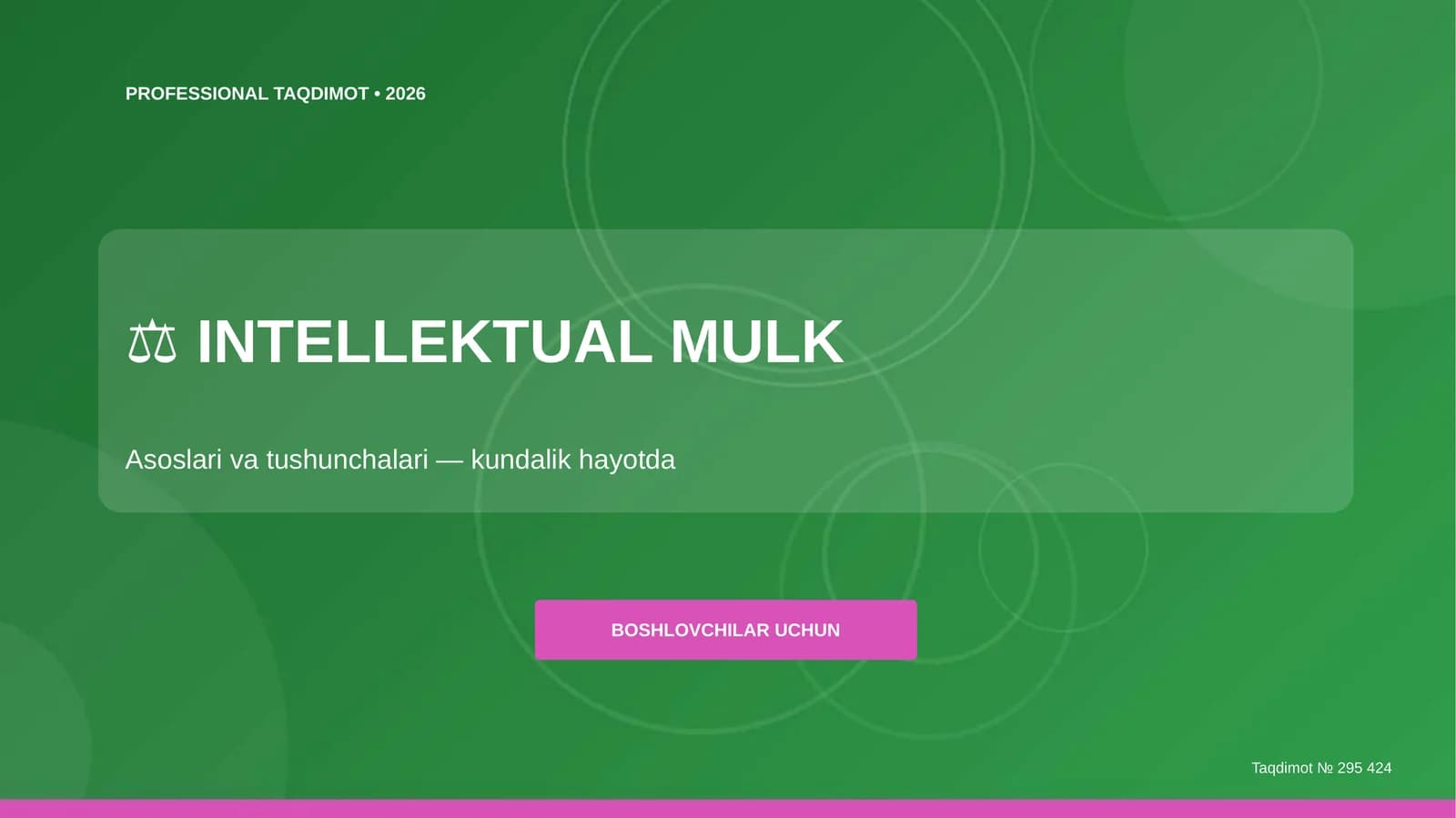 PROFESSIONAL TAQDIMOT • 2026