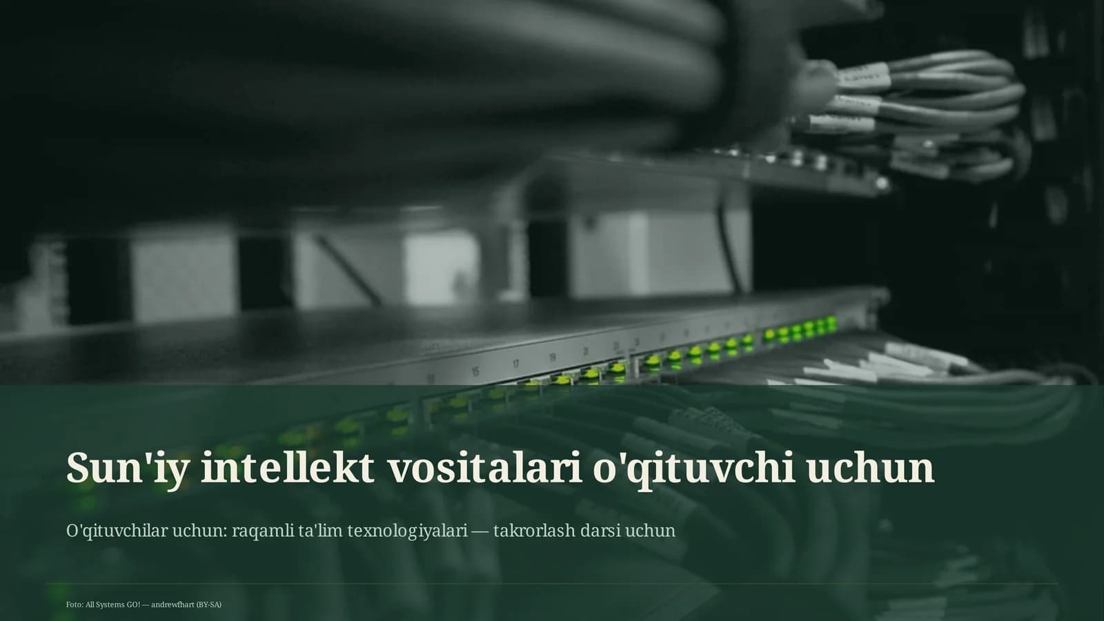 Sun'iy intellekt vositalari o'qituvchi uchun