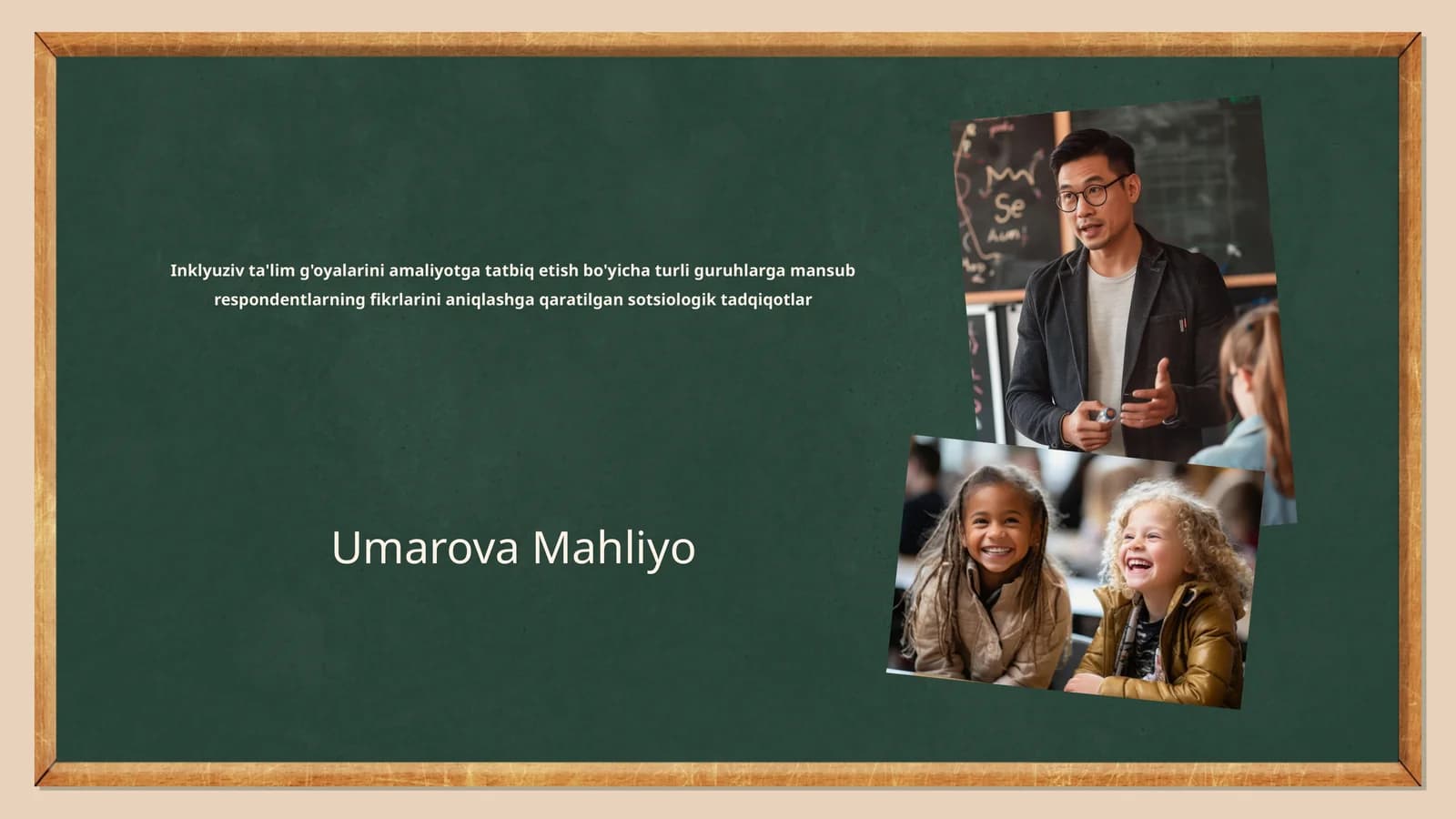 Inklyuziv ta'lim g'oyalarini amaliyotga tatbiq etish bo'yicha turli guruhlarga mansub respondentlarning fikrlarini aniqlashga qaratilgan sotsiologik tadqiqotlar