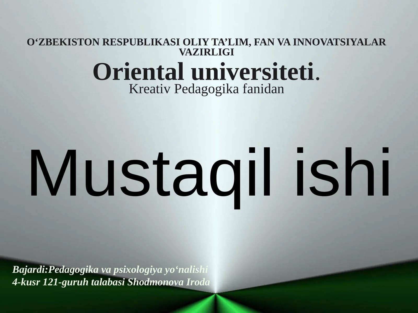Tarbiya fanini o‘qitishda muammoli ta’lim
