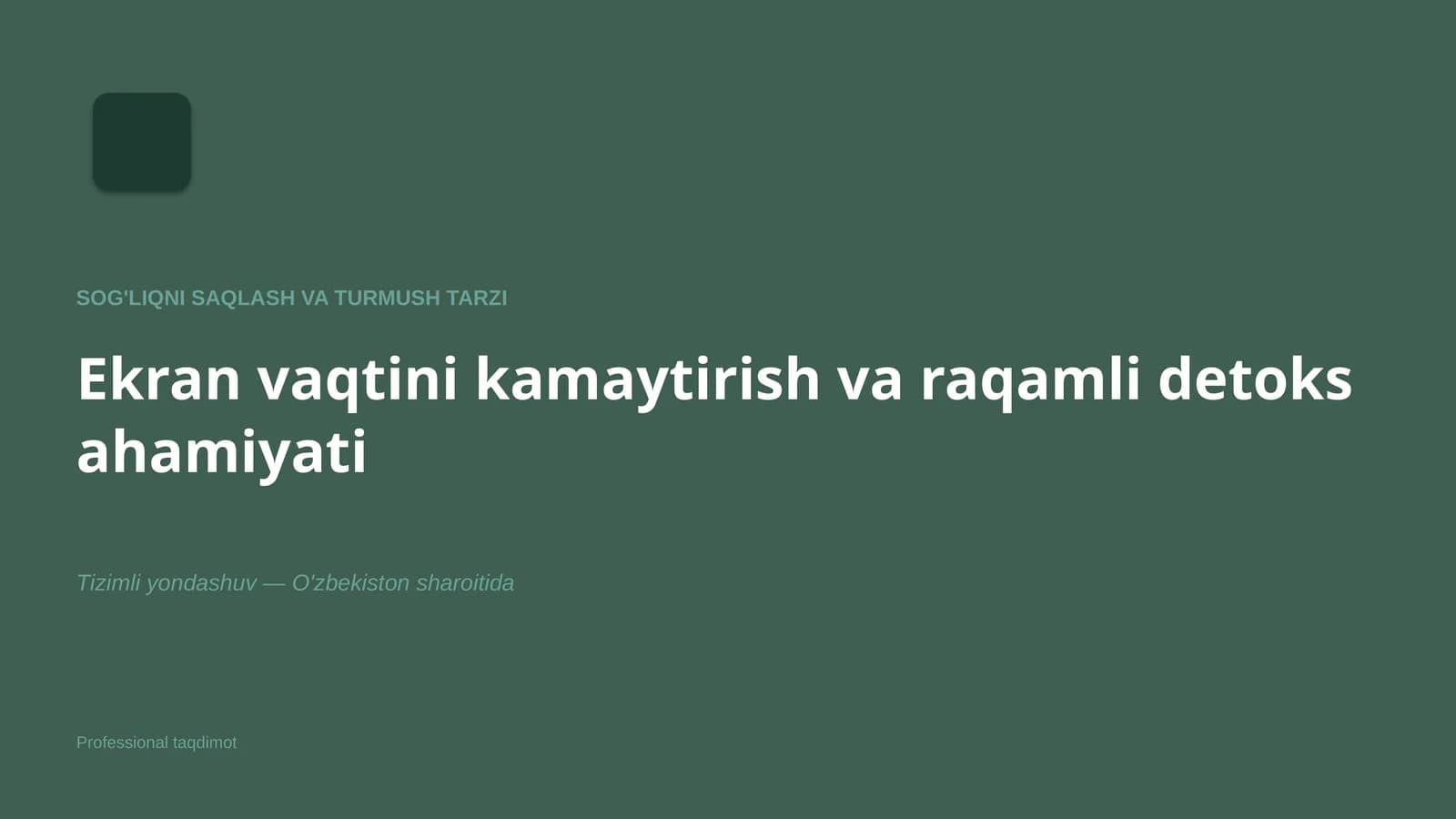 Ekran vaqtini kamaytirish va raqamli detoks ahamiyati