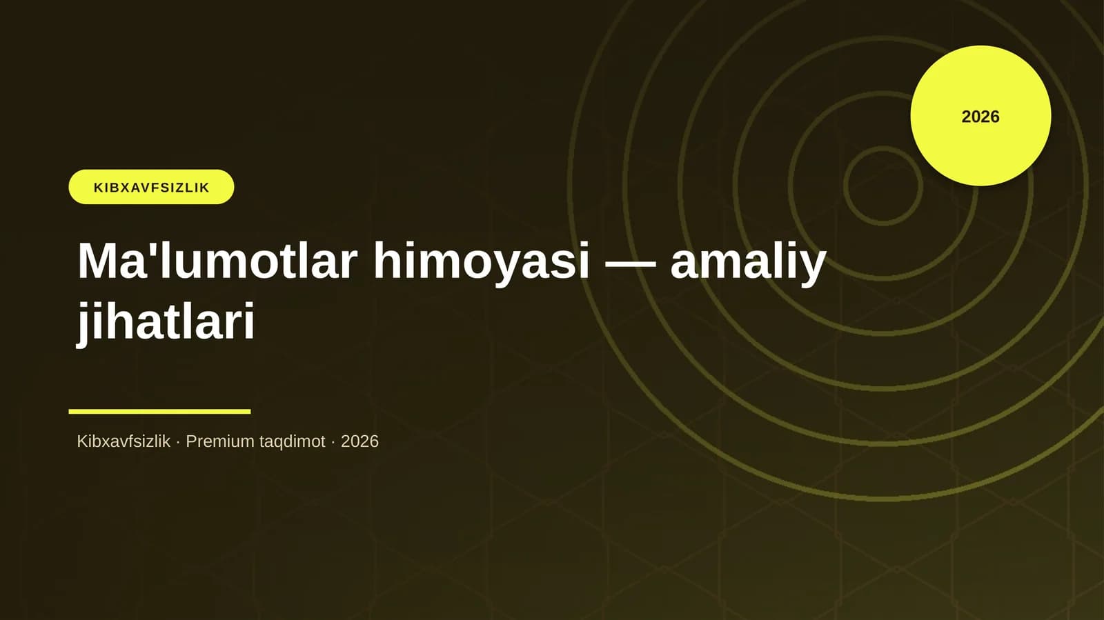 Ma'lumotlar himoyasi — amaliy jihatlari