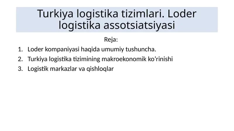 Loder logistika assotsiatsiyasi