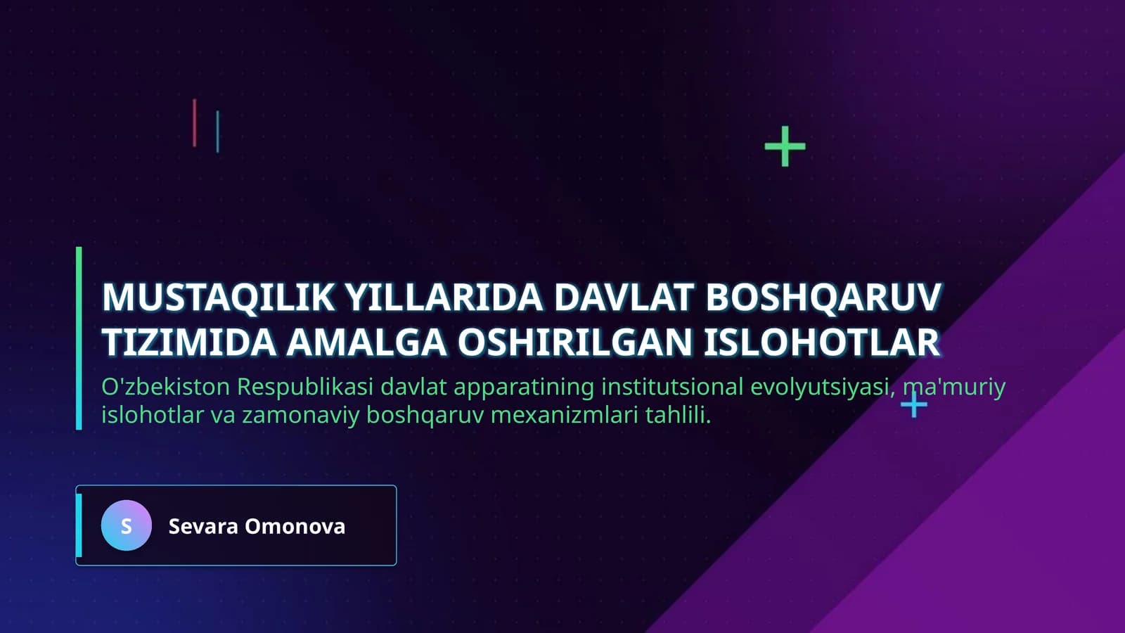 Mustaqilik yillarida davlat boshqaruv tizimida amalga oshirilgan islohotlar