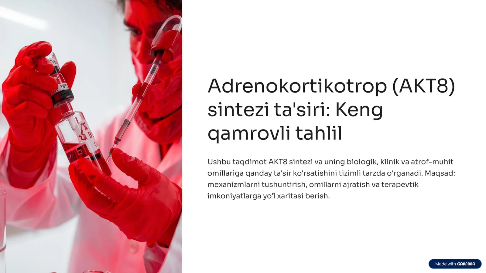 Adrenokortikotrop (AKT8) sintezi ta'siri: Keng qamrovli tahlil