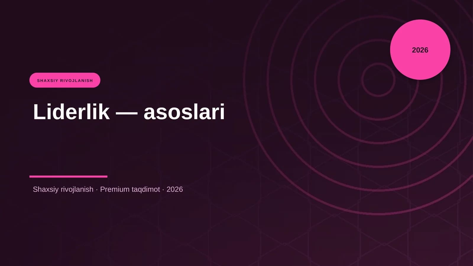 Liderlik — asoslari