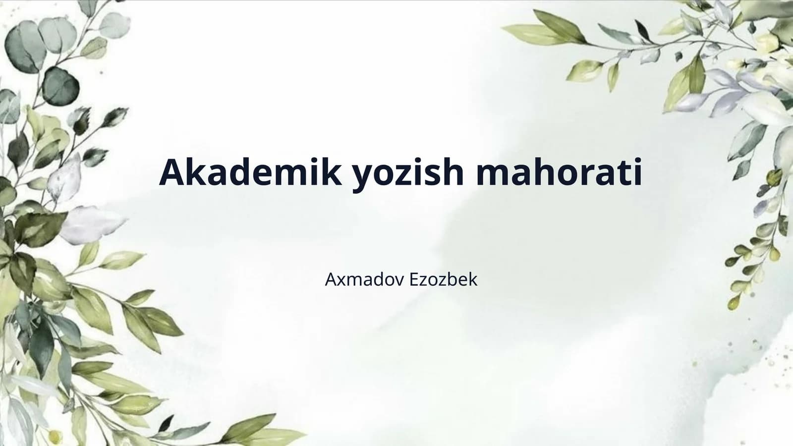 Akademik yozish mahorati
