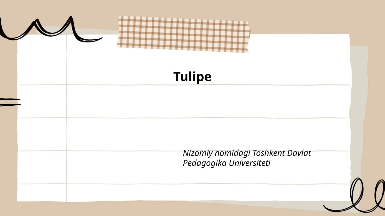 Tulipe