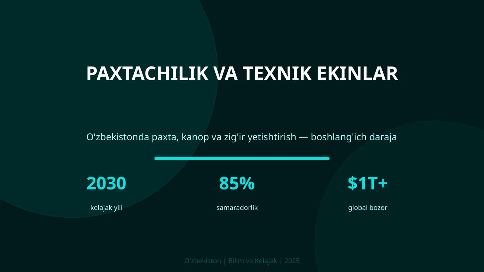 Paxtachilik va texnik ekinlar
