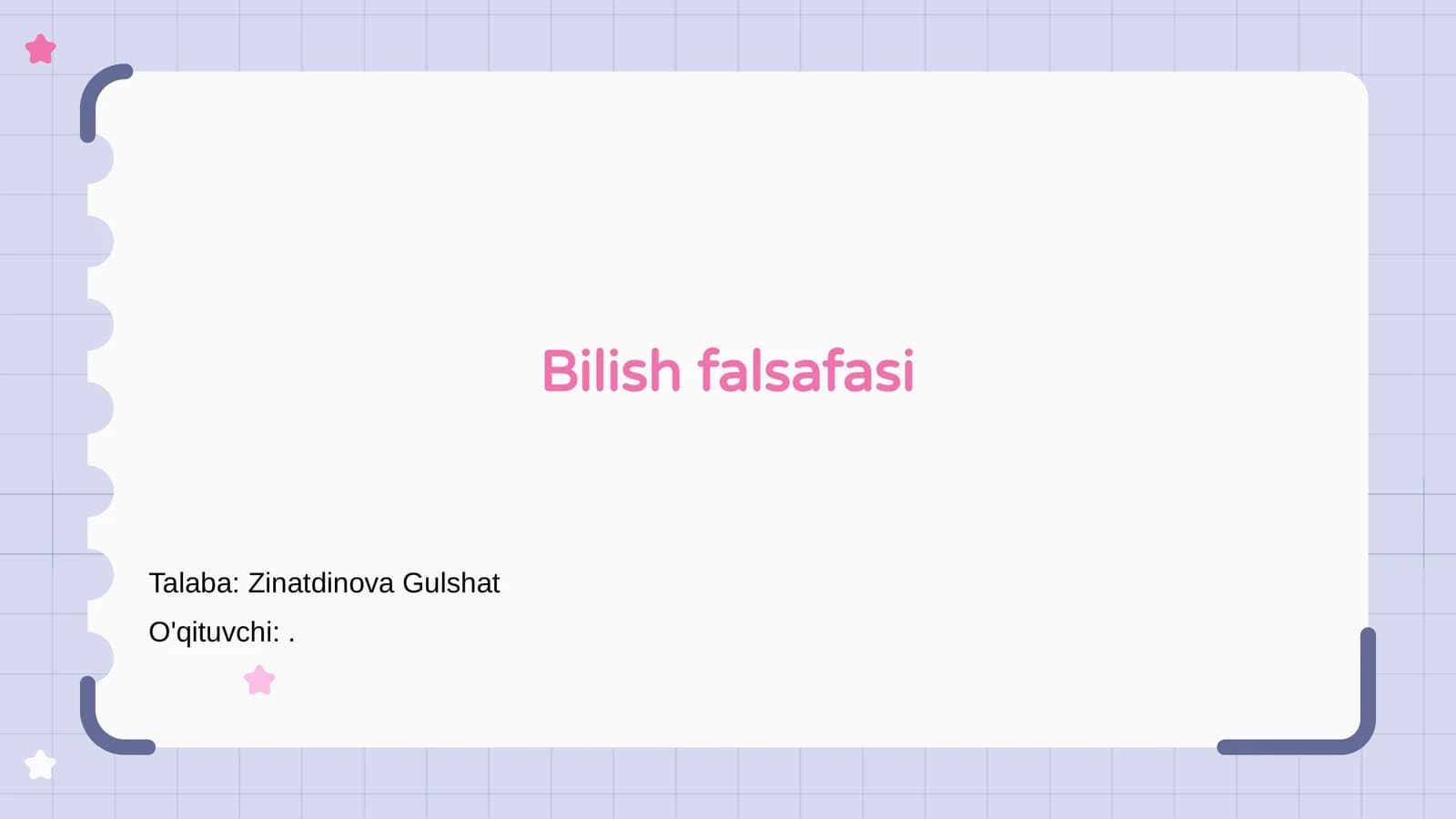 Bilish falsafasi