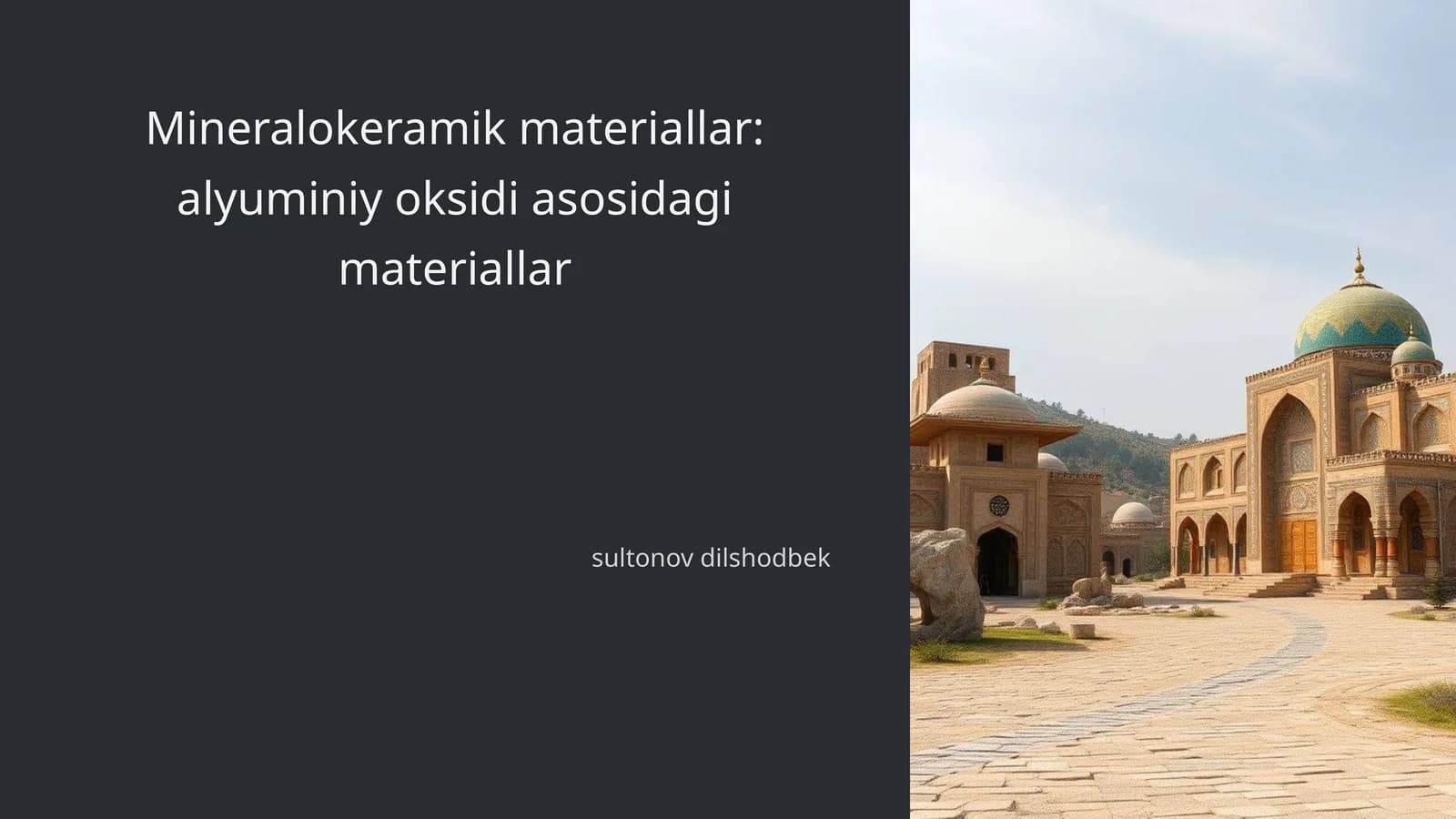 Mineralokeramik materiallar: alyuminiy oksidi asoslari