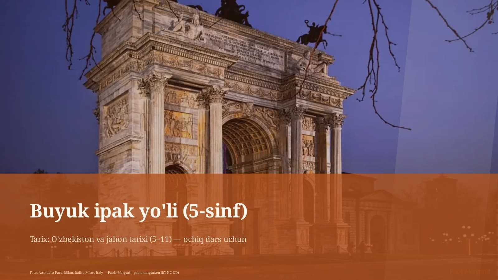 Buyuk ipak yo'li (5-sinf)