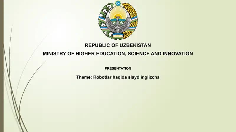 Robotlarhaqidaslaydinglizcha