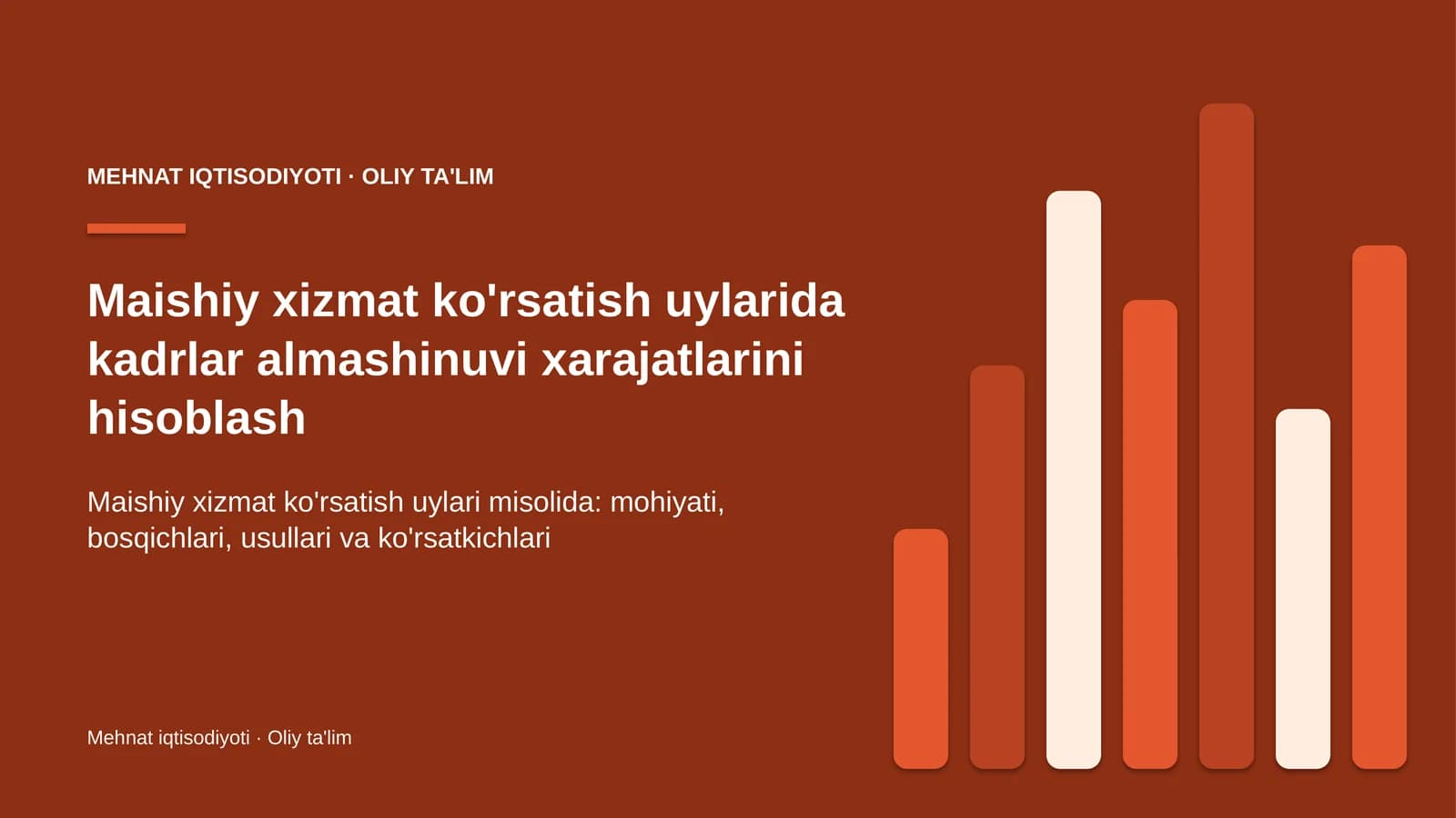 maishiy xizmat ko'rsatish uylarida kadrlar almashinuvi xarajatlarini hisoblash 6688