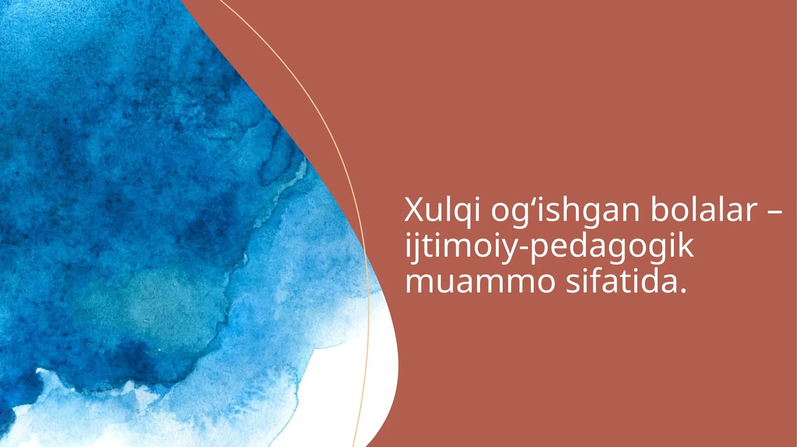 Xulqiog‘ishgan bolalar – ijtimoiy-pedagogik muammosi