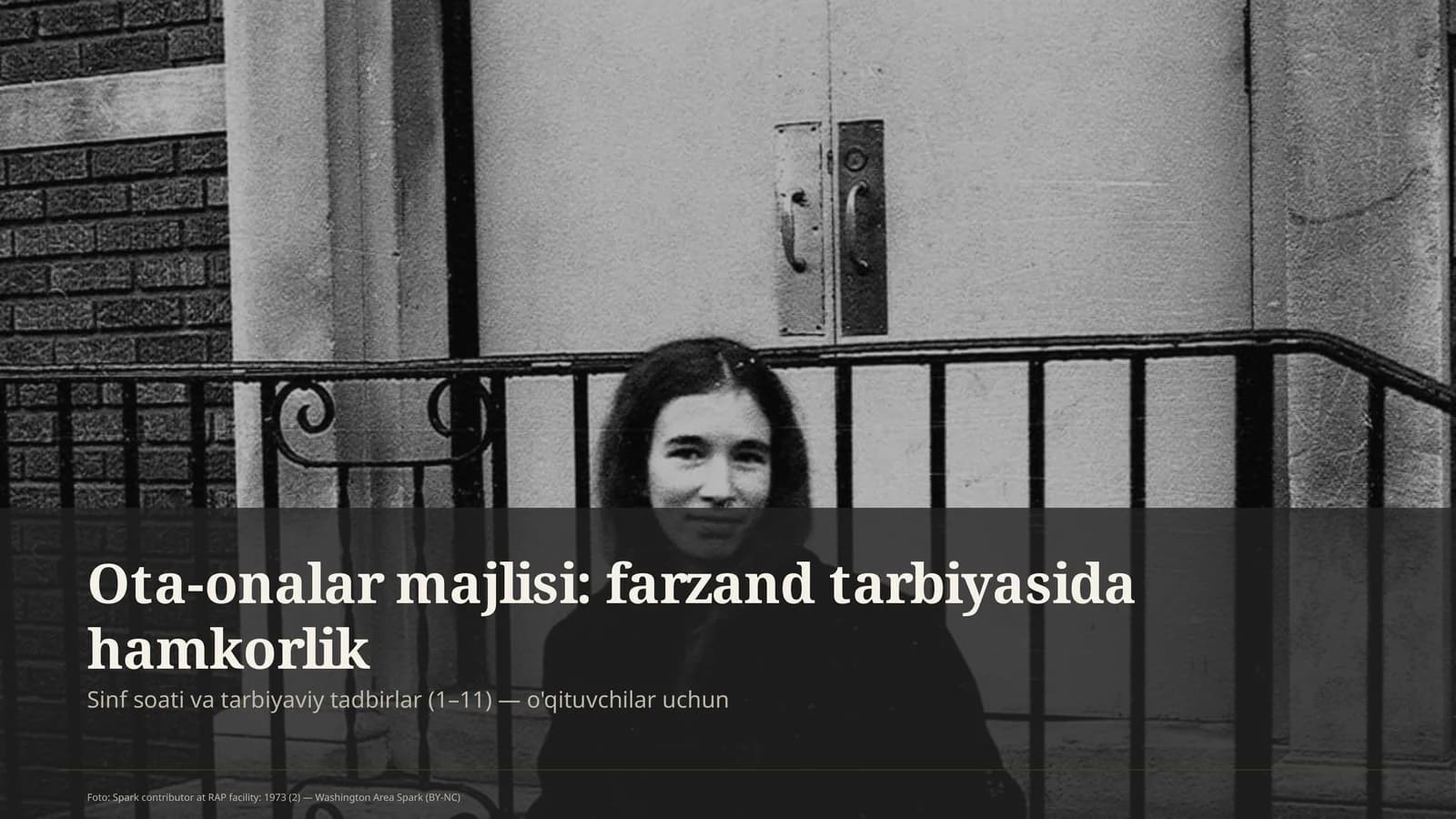 Sinf soati va tarbiyaviy tadbirlar (1–11) — o'qituvchilar uchun