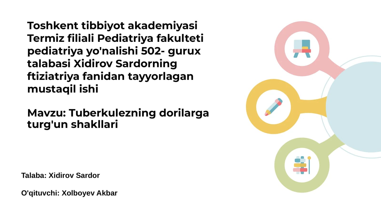 Tuberkulezning dorilarga turg'un shakllari