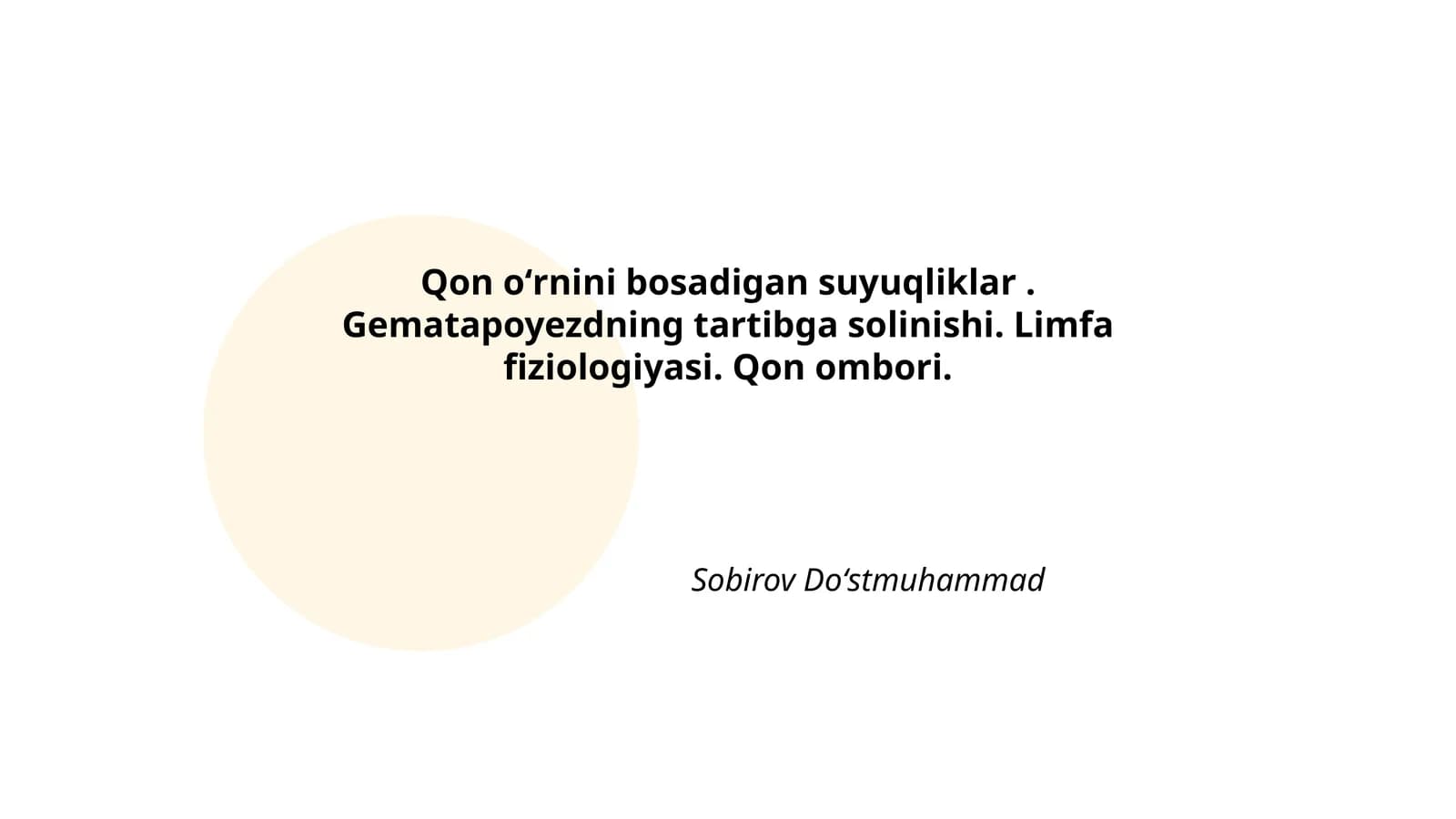 Qon oʻrnini bosadigan suyuqliklar
