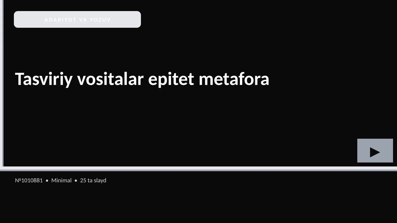 ADABIYOT VA YOZUV