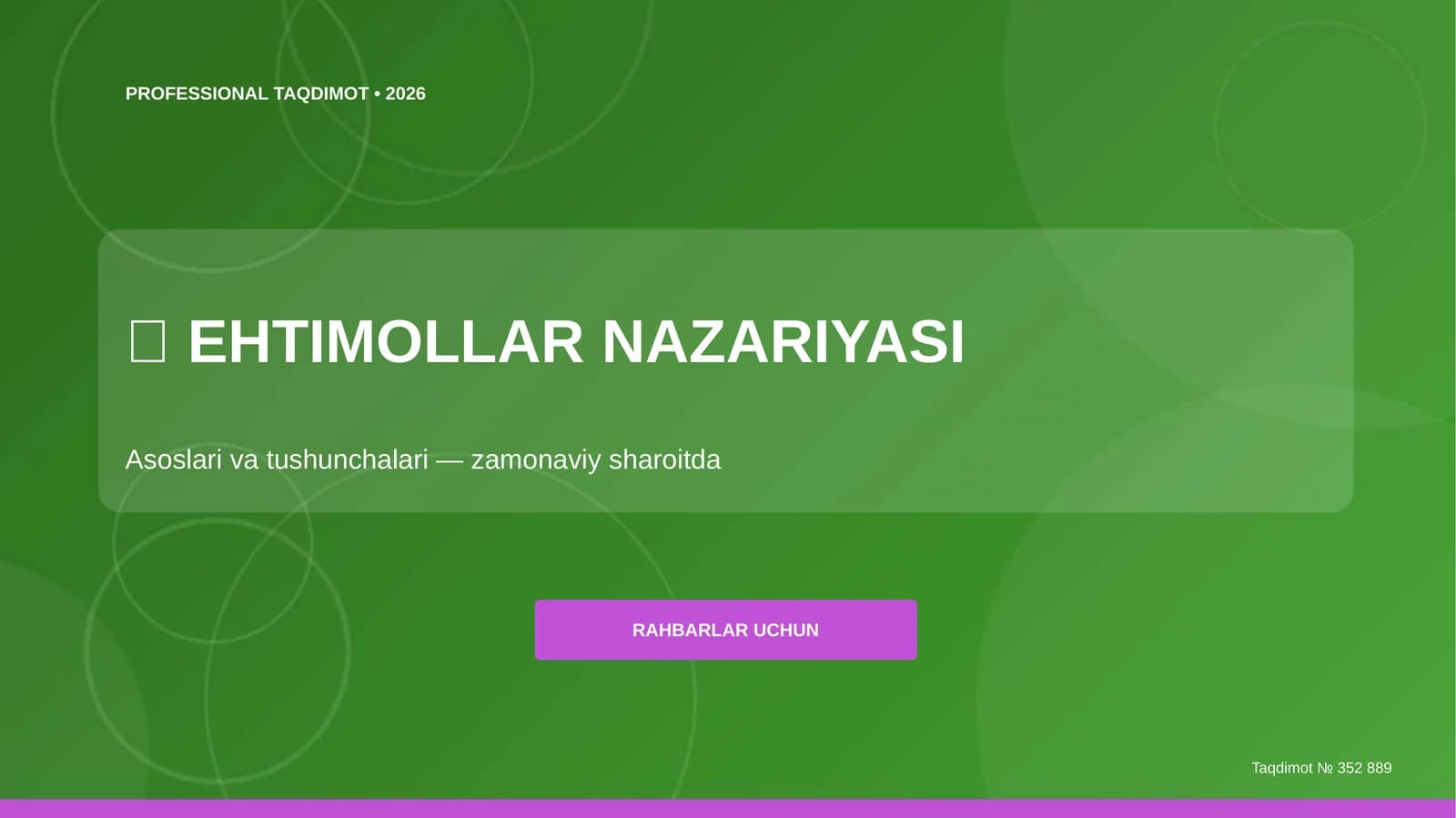 EHTIMOLLAR NAZARIYASI